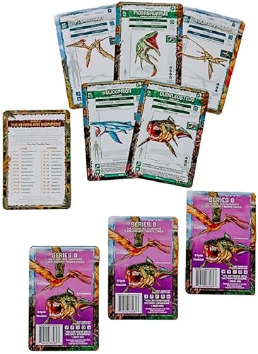 Miniatura 7 de Tarjetas coleccionables de dinosaurios  Paquete múltiple de la serie 11 para niños, niñas y adultos, paquete de las bestias y bellezas (tres