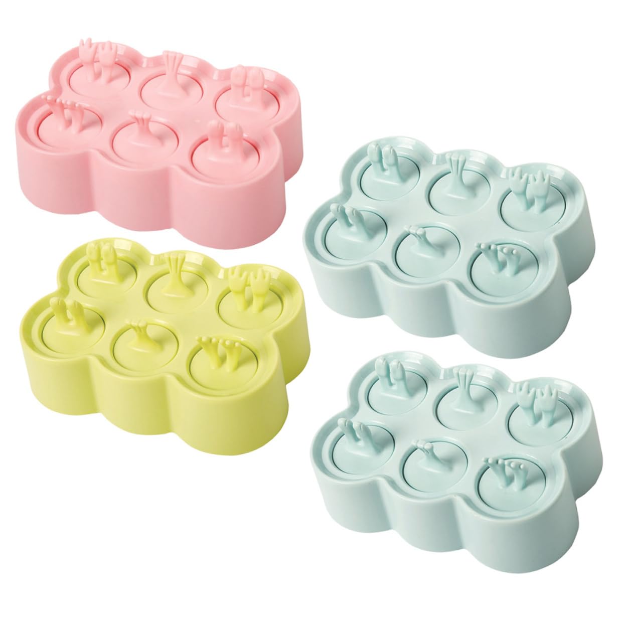 Moule à Glace en Silicone 4 Pièces Animaux 3d Réutilisable