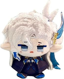 CALEMBOU Anime Charms Plush Keychain for Backpack, 4" Cute Chibi Plush Figure,Neuvillette Keychain Plushies Birthday for Fans