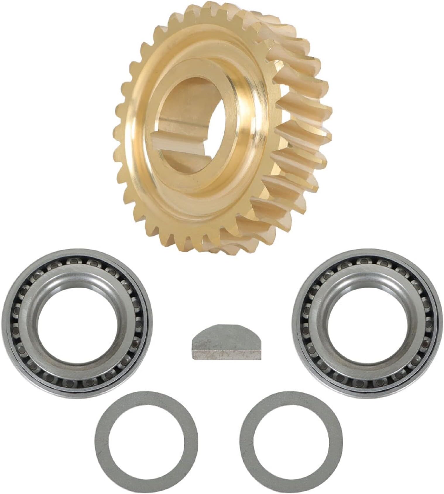munirater Tine Shaft Gear Bearings Races Spacers Key Worm Gear Kit Replacement for MTD Troy Bilt Horse Tiller GW-11527 GW-1064 1064