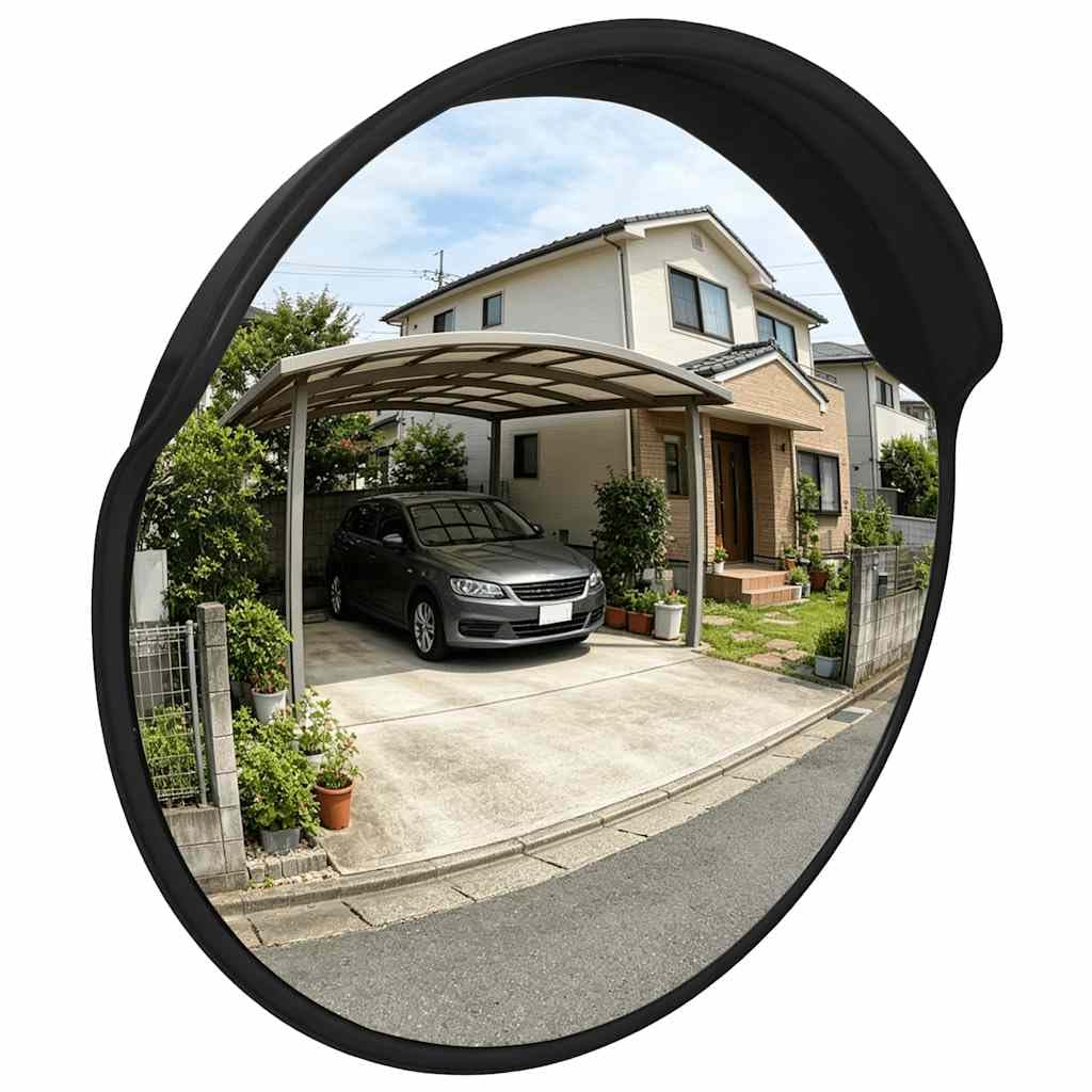 Miroir de circulation convexe de 60 cm de diamètre pour extérieur, miroir de sécurité pour surveillance de la circulation, miroir de vision pour entrée de garage et croisement discret, matériel de