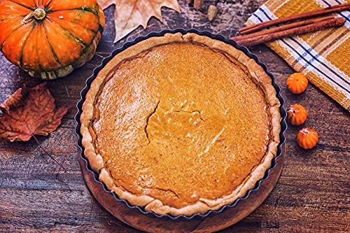 Kazozobi 2 Pack Nonstick Tart Pan, Quiche Pan, Carbon Steel Deep-Dish Pie Pan With Removable Loose Bottom (9.4 In) #TOP6