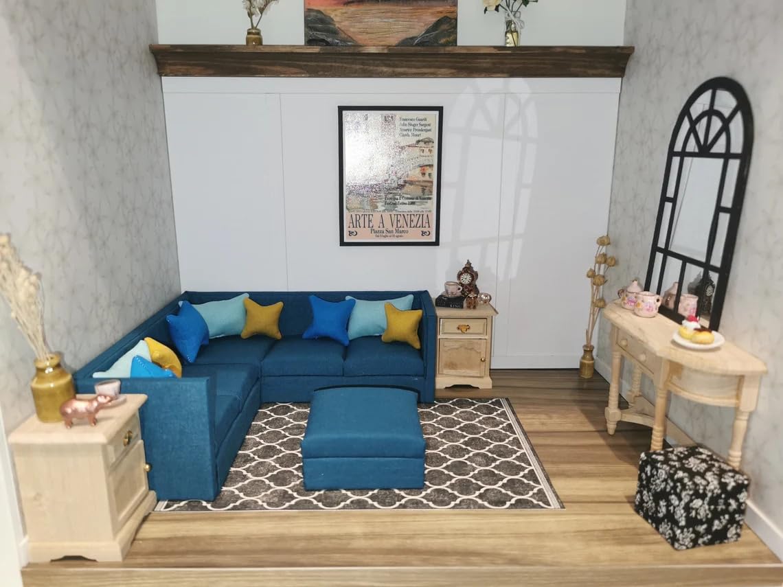 Miniature Dollhouse Couch for Living Room | 1:12 Scale Miniature (B0D38BDKPR) Amazon Price History, Amazon Price Tracker
