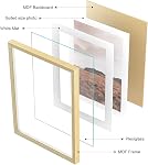 ArtbyHannah Gallery Wall Frame Set, Neutral Modern Art Prints,Picture Frames Collage Wall Decor for Living Room, 8 Pack in Multiple Sizes(11x14 inch,8x10 inch,6x8 inch)