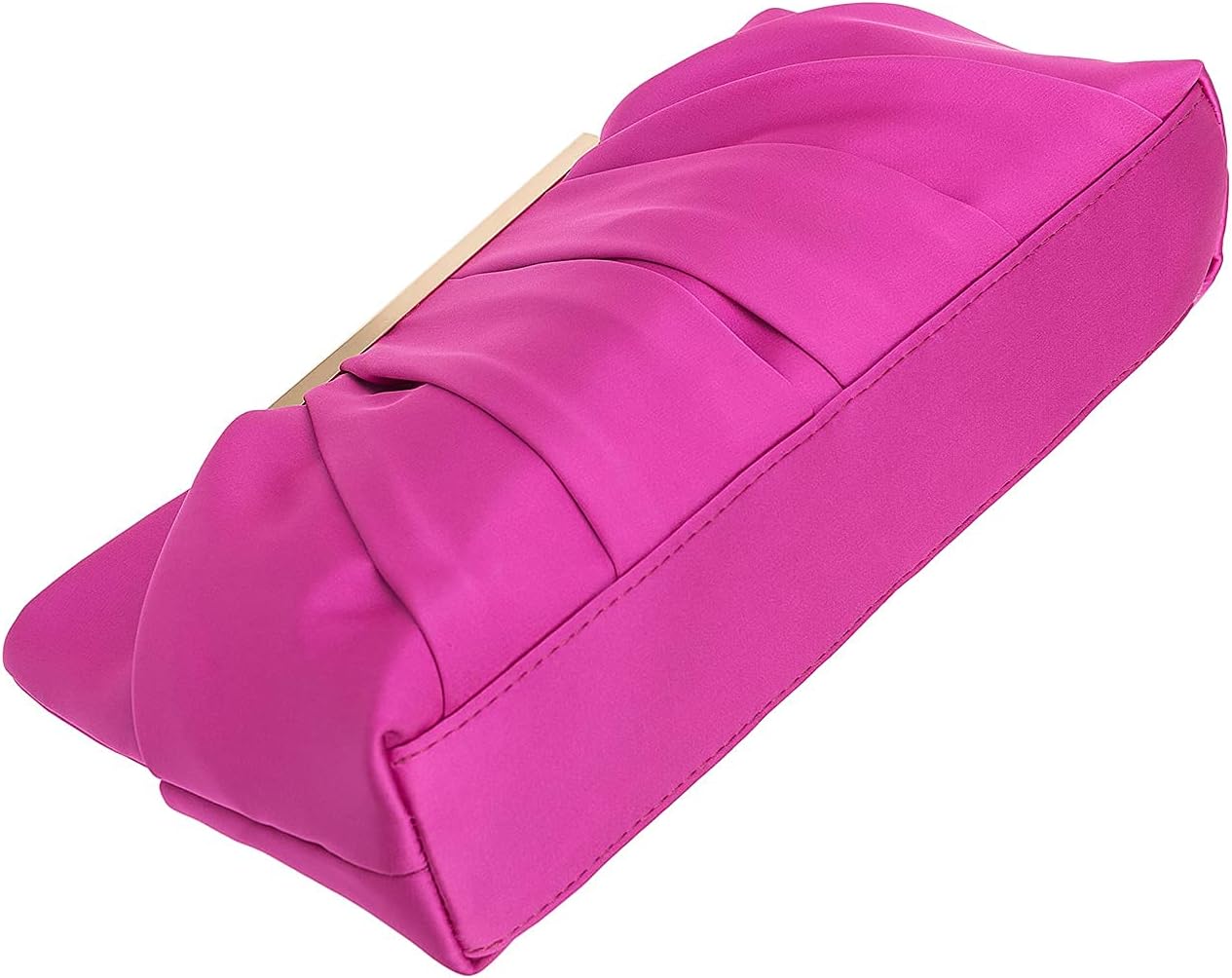 CHARMING TAILOR Clutch Evening Bag Elegant Pleated Satin Formal Handbag Simple Classy Purse for Women - Image 6