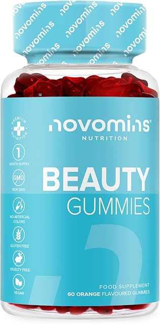 Hair Gummies for Hair Growth - Chewable Hair Vitamins - Biotin - Vegan - Skin Hair Nail Vitamins for Women & Men by Novomins