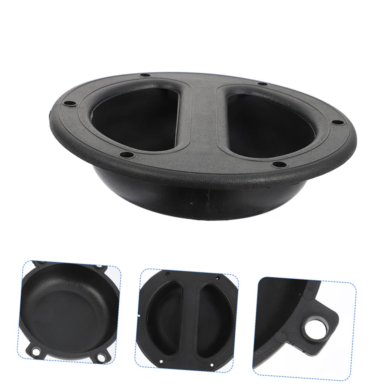 Homoyoyo Maniglia Rotonda per Altoparlante in Abs Colore Nero, 8 Pezzi, Resistente e Comoda per Trasporto e Sollevamento Casse Audio da Palco