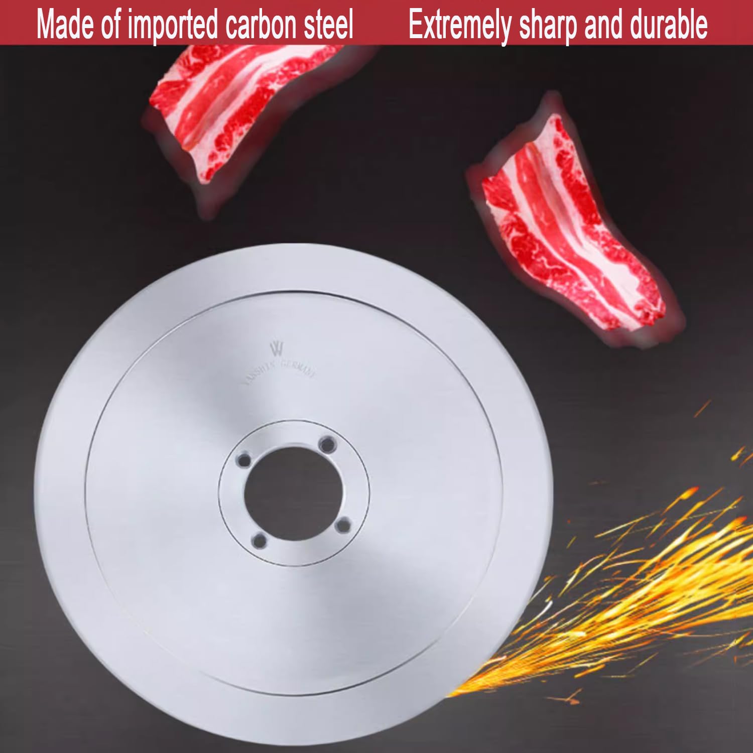 Affettatrice elettrica da 30,5 cm, doppio motore da 450 W, spessore regolabile da 0 a 10 mm, affettatrice automatica per carne, formaggio, verdure, prosciutto