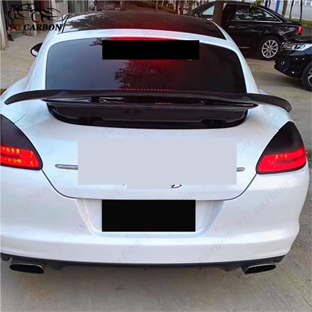 Compatible for Porsche Panamera 970 970.1 970.2 2009-2016 Carbon Fiber Spoiler Rear Wing Auto Racing Car Styling Tail Lip Wing Body Kit(970.1 Carbon Fiber)