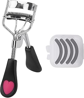 CfoPiryx 5Pcs Eyelash Curler with Built in Comb, Lash Curler with 4 Extra Silicone Replacement Pads, Professional Makeup T...