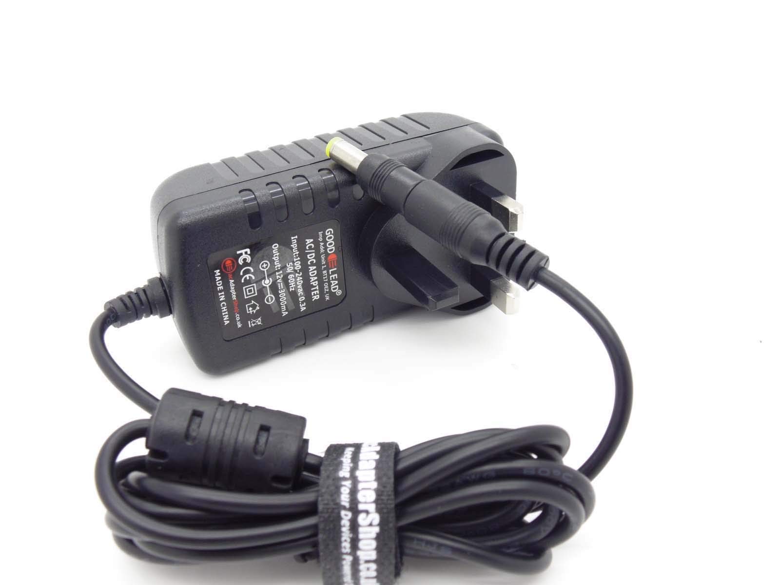 GOOD LEAD REPLACEMENT 12V 3A SWITCHING ADAPTER POWER SUPPLY FOR MODEL DC12030012A UK PLUG