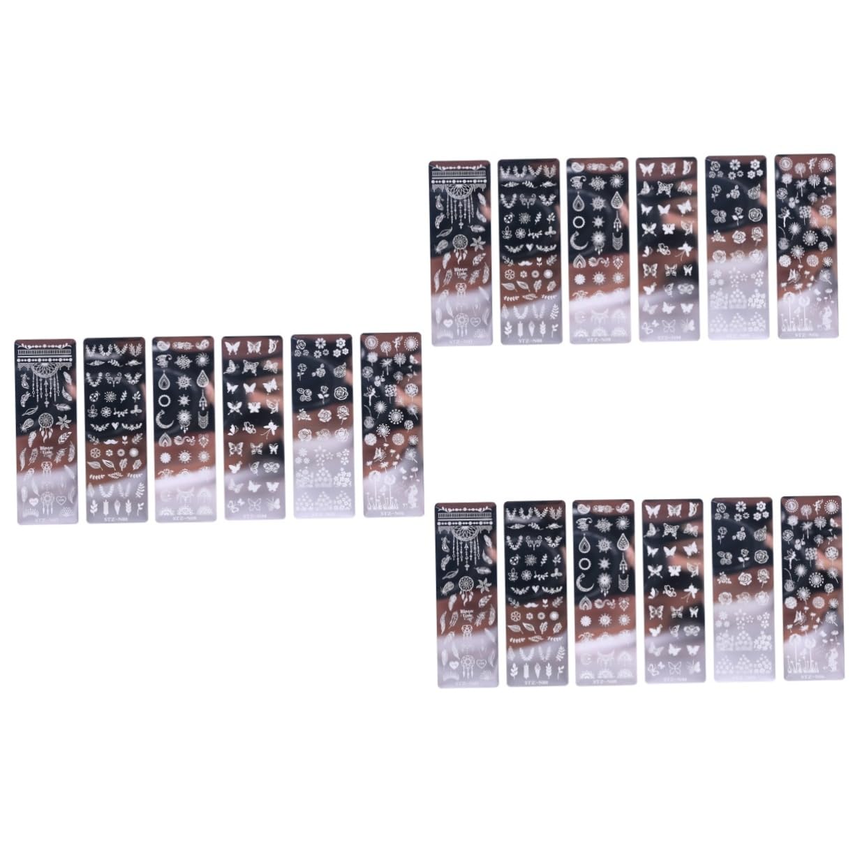 Healeved 18pezzi Piastre Per Stamping Unghie Inossidabile Con Motivi Di Fiori e Farfalle Di Template Per Nail Art Elegante e Creativo Per Manicure e Occasioni Speciali