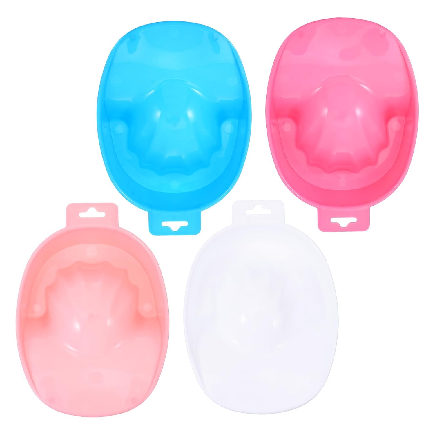 4pcs Manicure Soaker Bowl PP Nail Removal Tool for Salon Use