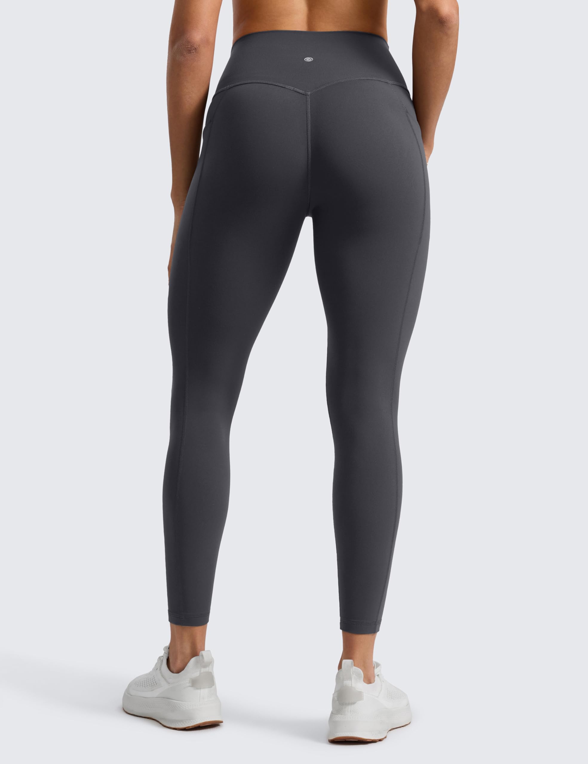 CRZ YOGA Butterlift Leggings avec Poches 64cm | Beurré Mou, Compression Modérée, Entraînement, Pilates, Taille Haute, avec Poches Latérales, pour Femmes