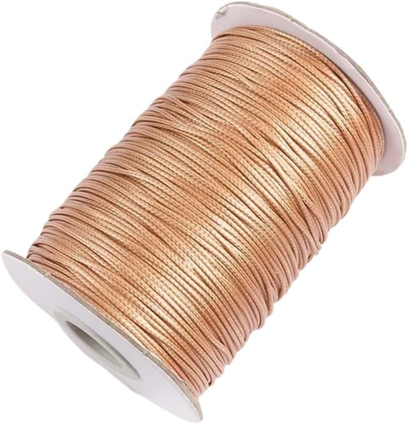 10Roll String for Bracelets Waxed Beading Cord Round Black Red White Korean Cotton Rope Thread for Jewelry Necklace Making 20meters/Roll(2,1.5mm)