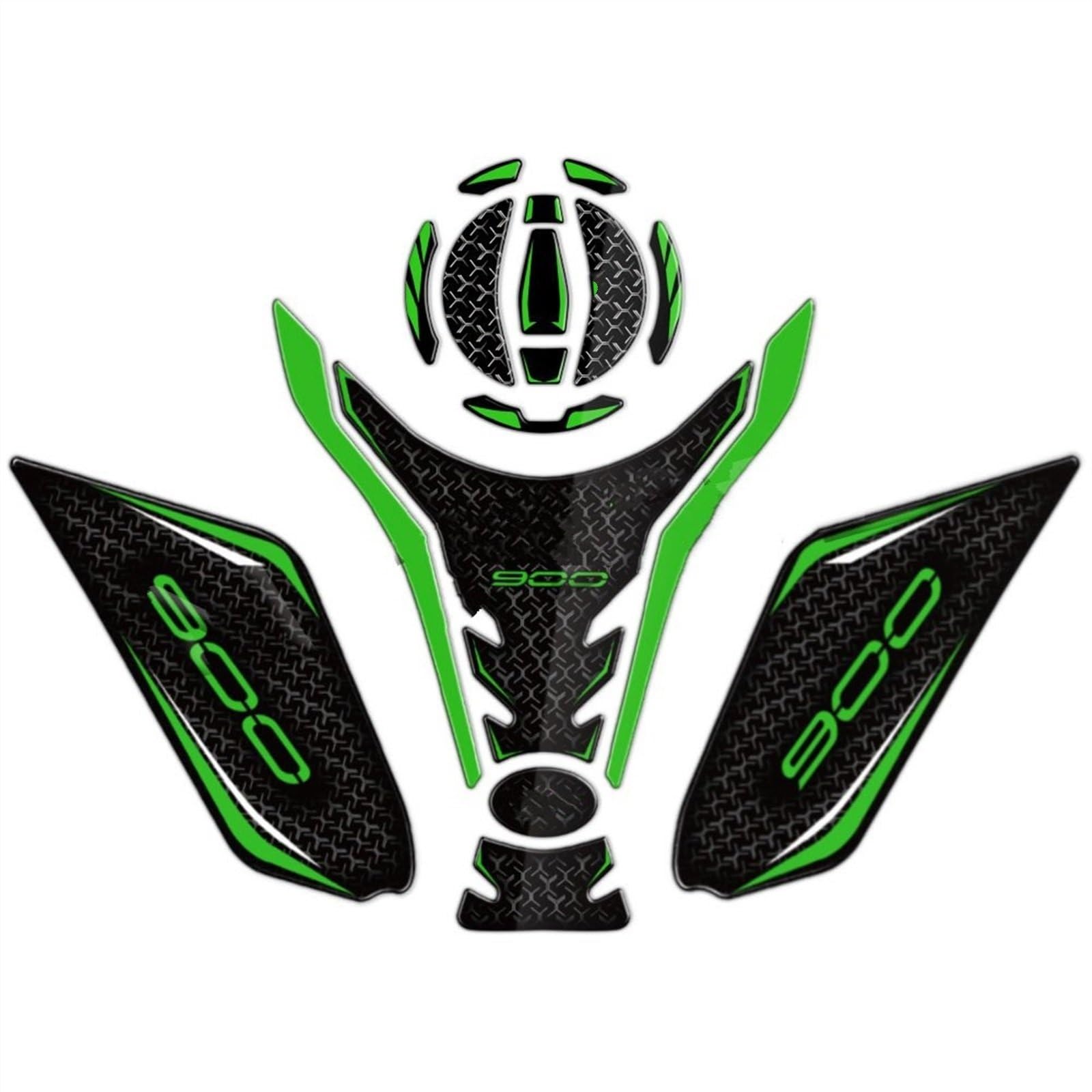 Ysdsls Color8 Motorcycle Protector Racing Tankpad Sticker Fuel Tank Side Pad Fishbone Decals For Kawasaki For Z900 2017-2023(Color8)