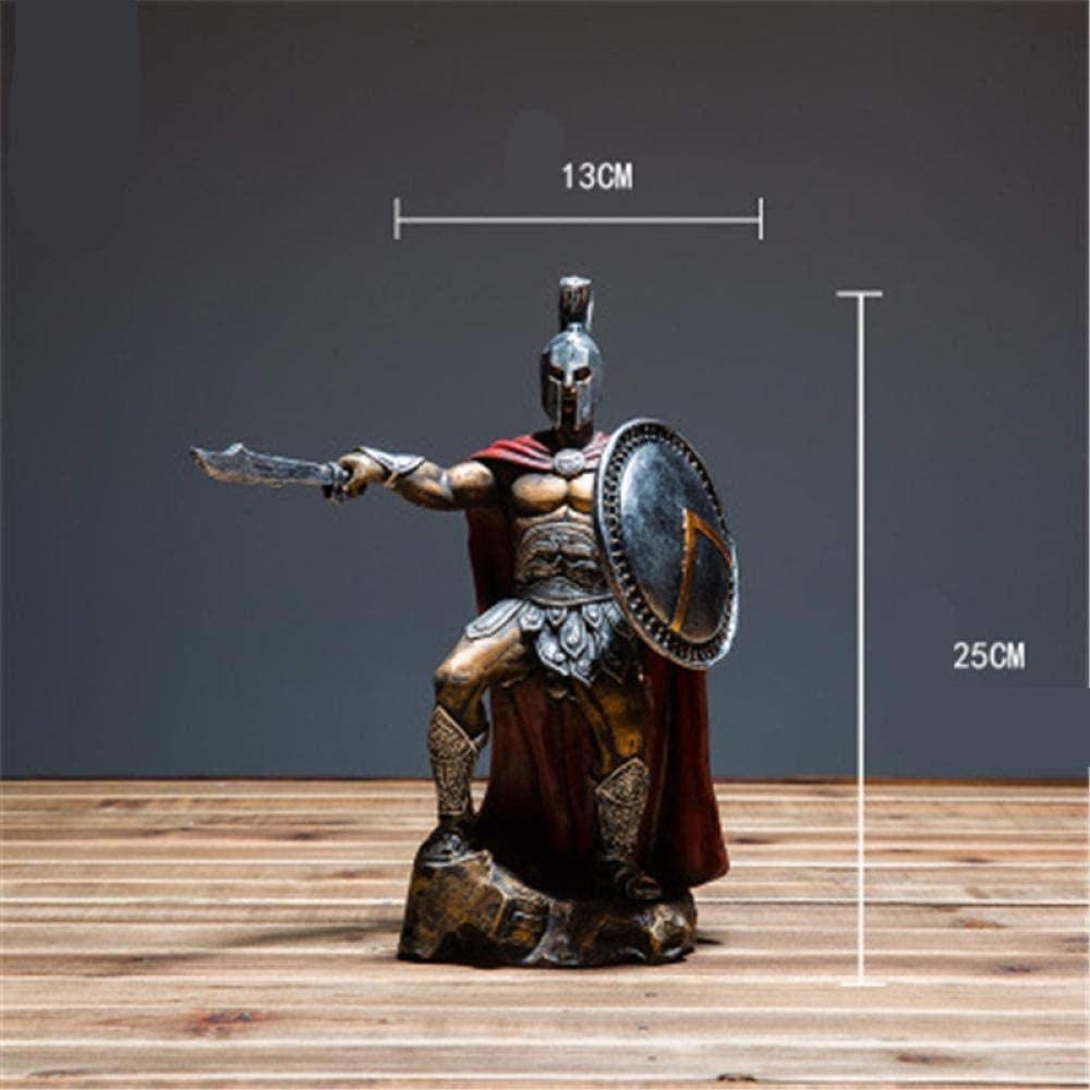 Amazon.co.jp: 彫刻置物 置物・オブジェ 庭の彫刻ローマの兵士の騎士像