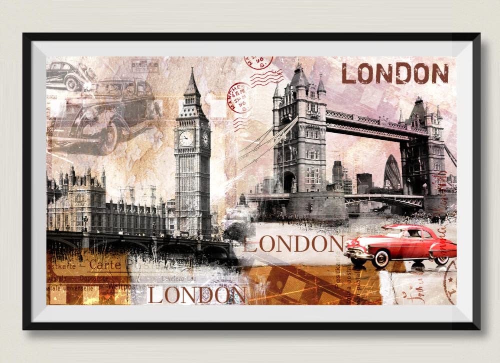 Puzzle da 1500 Pezzi per Adulti retrò Londra Casual Puzzle Fai da Te
