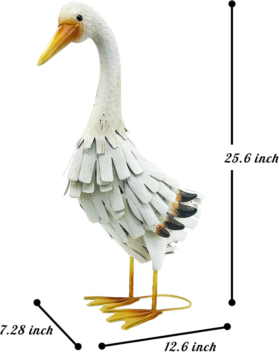 Buy SUBOLO Metal Duck Garden Statue Outdoor Duck Decor Yard Art