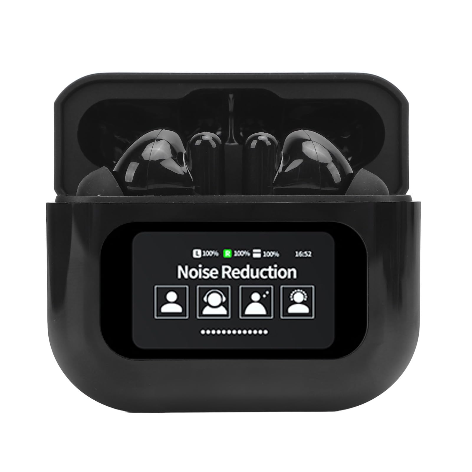 PUSOKEI Écouteurs Traducteur Bluetooth 144 Langues Contrôle Tactile (Black)
