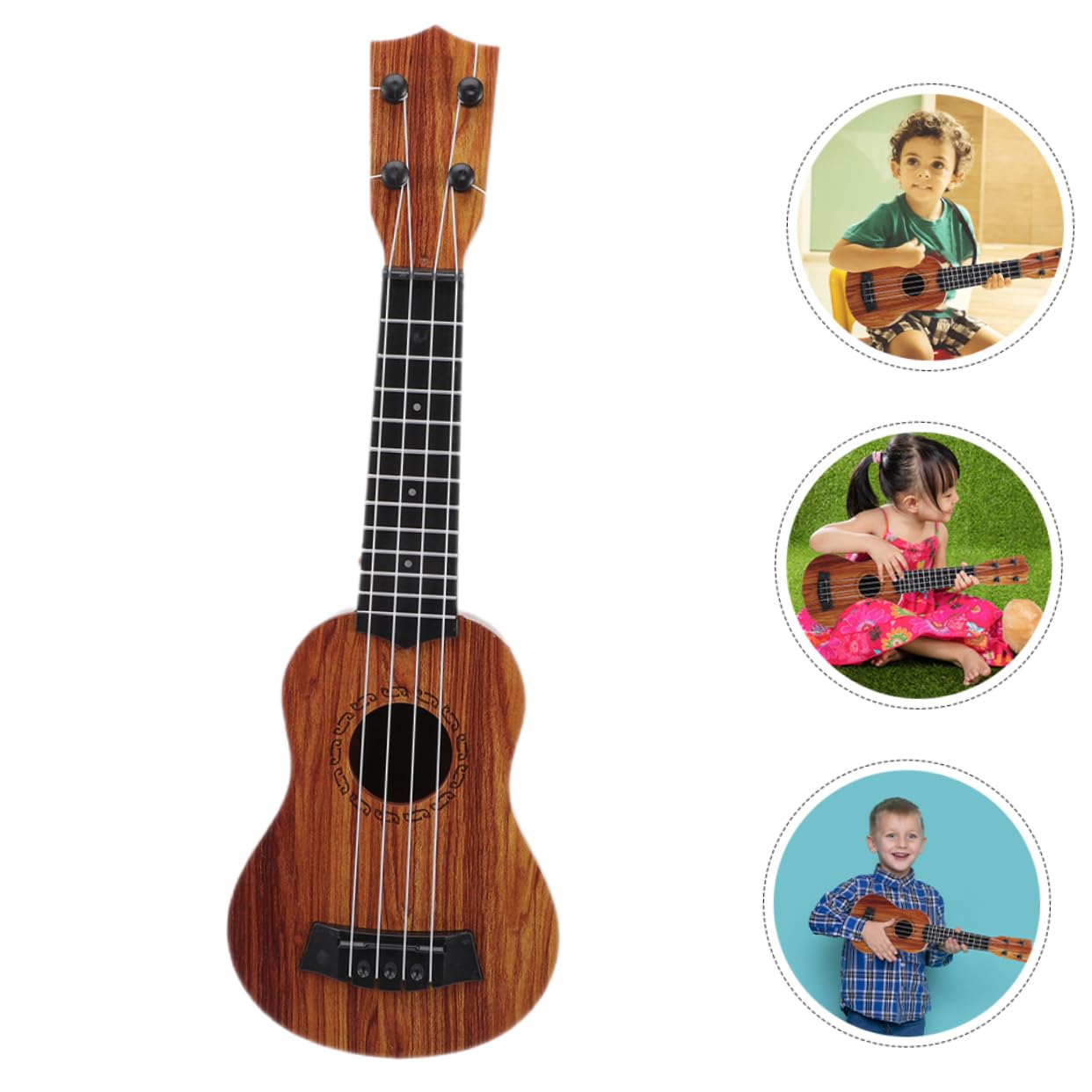 Ukelele De Juguete Infantil Diseño Realista Instrumento Musical para Niño para Mini Niño y