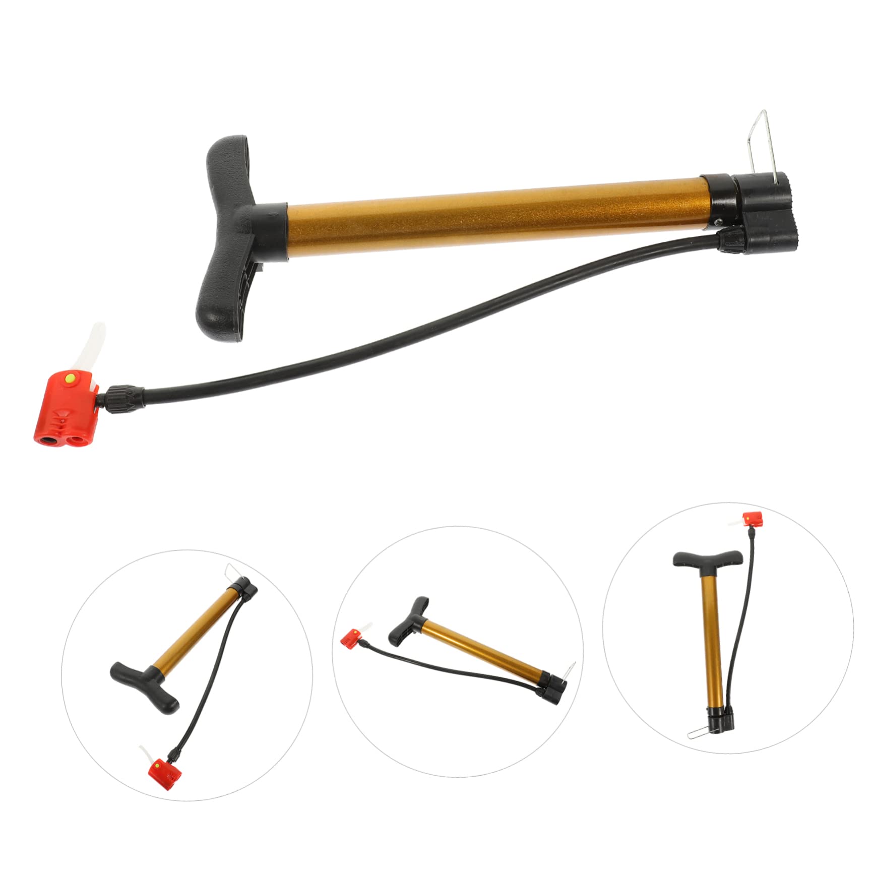 Happyyami Bike Tire Foot Pump Pump for Bicycles Compact Inflator for Balls Tires