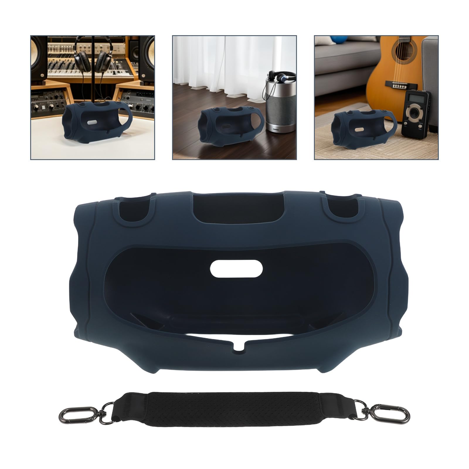 Gatuida Funda de Silicona Antideslizante con Ajuste y Protección Resistente para Altavoz Portátil 4 para Uso Diario y Fiestas Playa