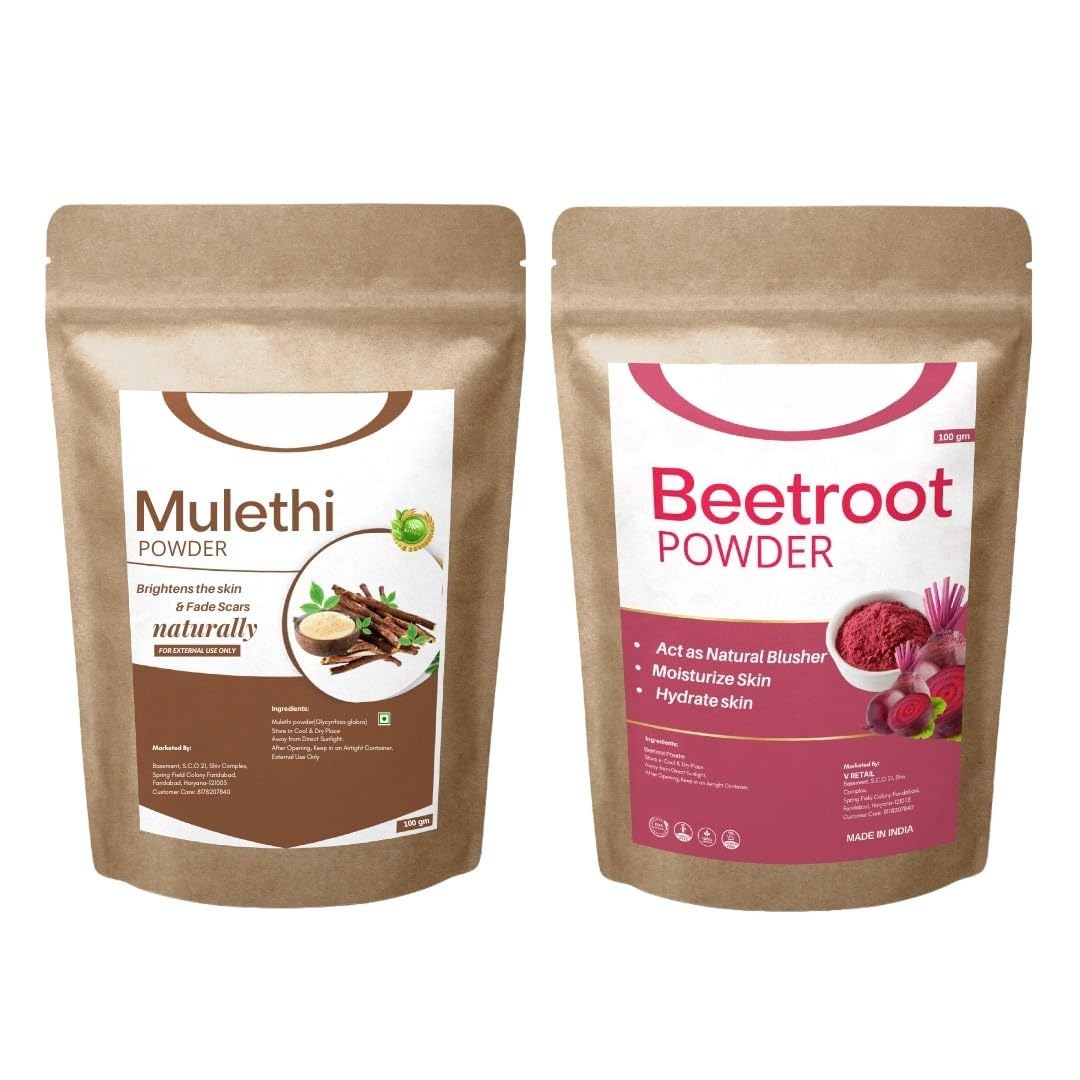 Mulethi & Beetroot Powder Combo – 100g Each