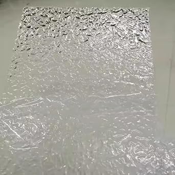 Clear Acrylic Sheets Stone Texture 12" x 16",1/8 Thickness Plexiglass Wave Ripple Sheet Acrylic Sheet for DIY Craft Projects,Signs, Display Cases - Easy to Cut with Laser,Saw or Hand Tools