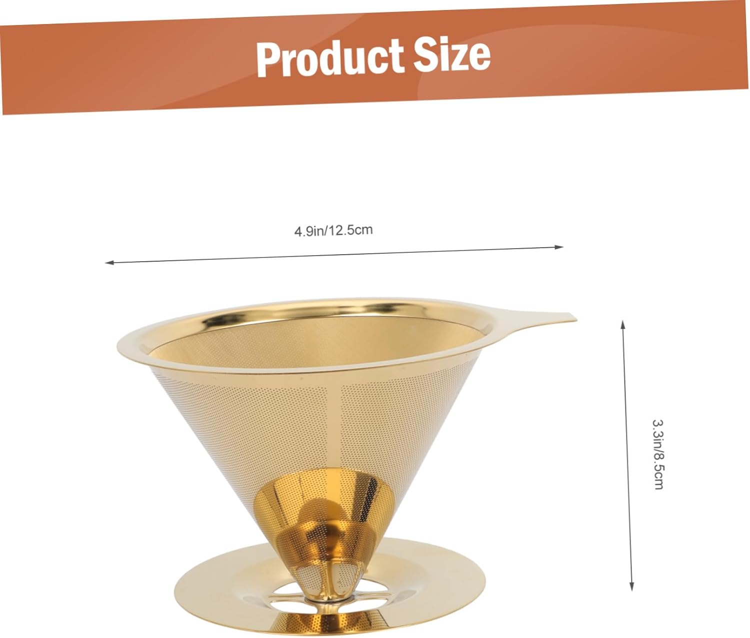 POPETPOP 2pcs Stainless Steel Dripper Stand Filter Cup Holder for Coffee Maker Heat-resistant Dripper Stand Strainer for Home Office