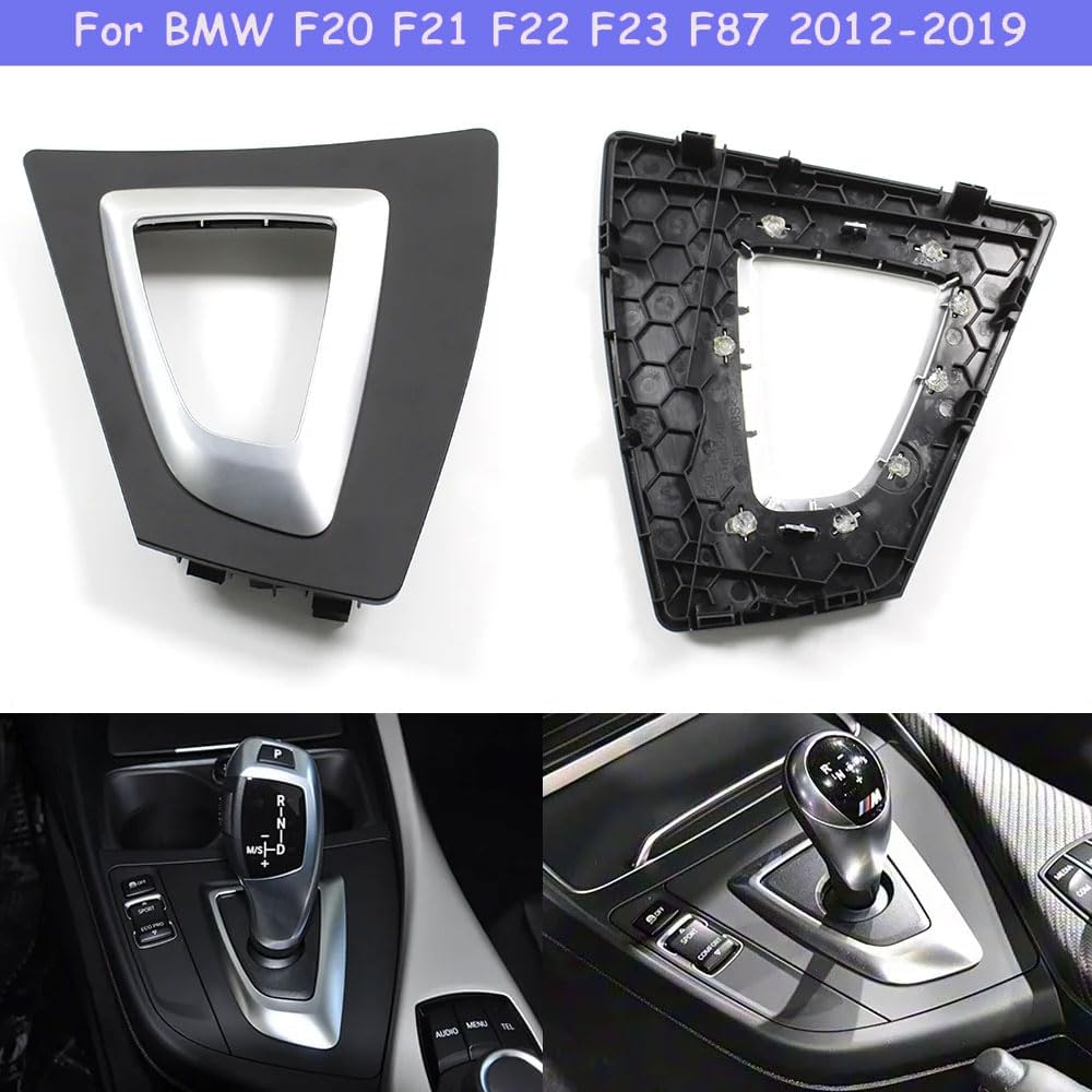 Compatible with BMW 1/2 Series, Center Console Gear Shift Trim Cover, Gear Shifter Lever Frame Panel Interior Accessories Replacement for BMW F20 F21 F22 F23 F87 51169207315
