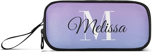 Miniatura 2 de Emelivor Estuche de lápices personalizado de color morado con gran capacidad, bolsas de lápices personalizadas con cremallera, caja de lápices