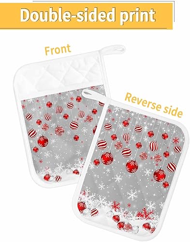 Miniatura 9 de Juego de 4 agarraderas de tela de rizo antideslizantes y aislantes de calor con bolsillo, guantes gruesos para horno, posavasos para hornear