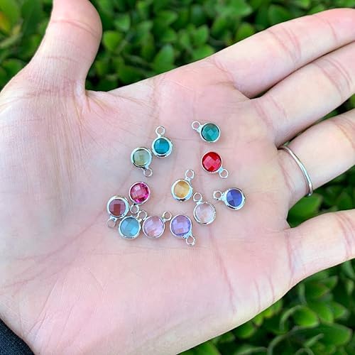 Miniatura 3 de Adabele Colgante de piedra natal de plata de grado A, 0.236 in, pequeño, 0.315 in y 0.394 in para aretes personalizados, pulseras, collares,