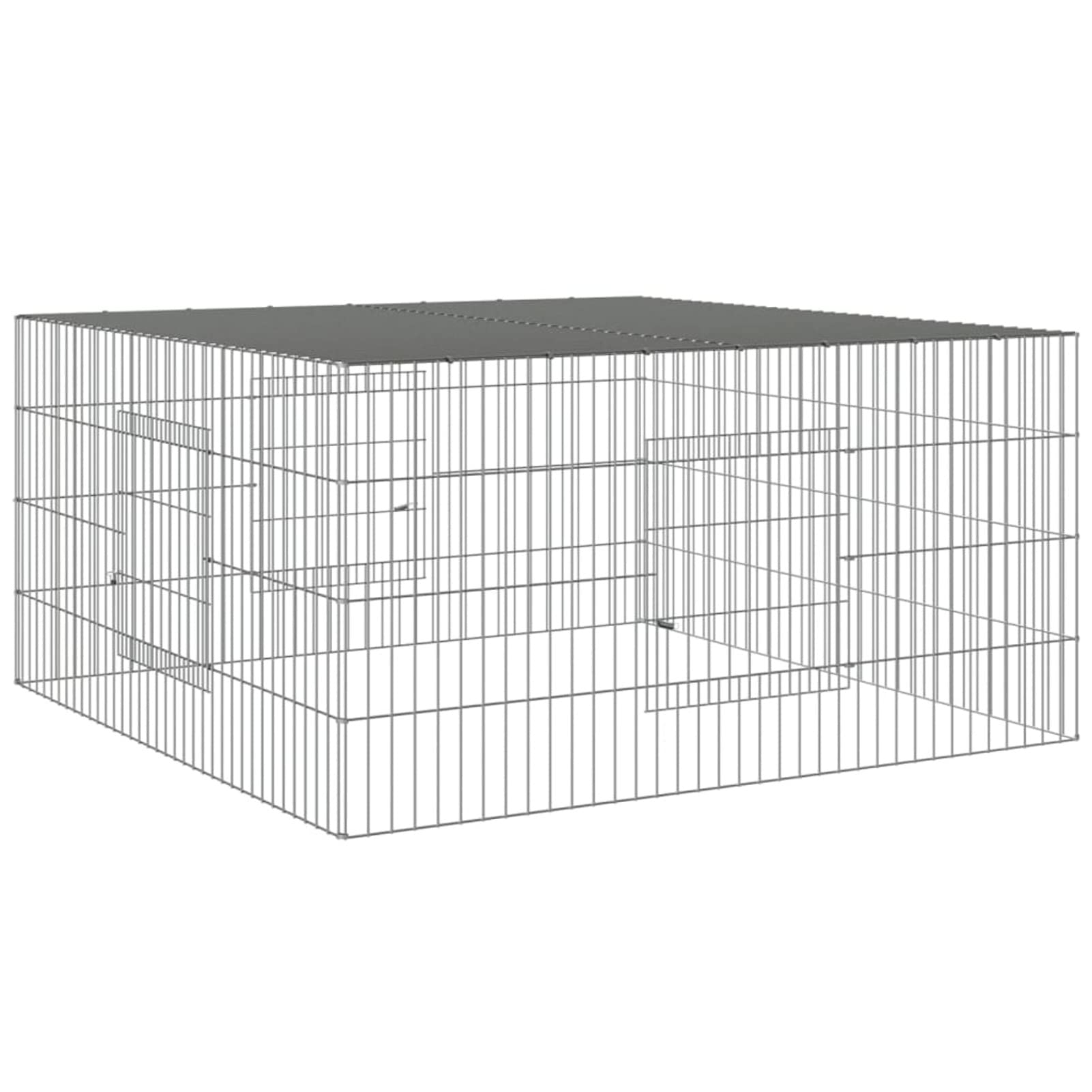 ShGaxin Jaula para Conejos Hierro galvanizado 110x110x55 cm, Jaula Cobaya, Corralito para Perros, Vallas para Perros, Valla para Mascotas, Recinto para Conejos - SPU:171562
