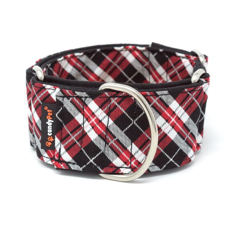 Collier martingale pour chien S motif écossais anti-fuite pour balades