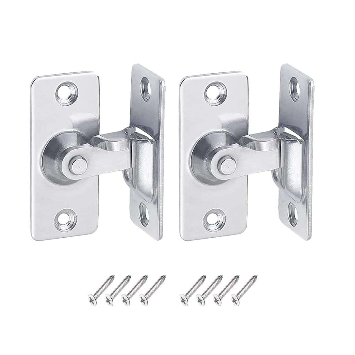 WANLIAN (2 Silver) 90 Degree Right Angle Door Lock Door Buckle for Door and Window Sliding Door Special Door Lock