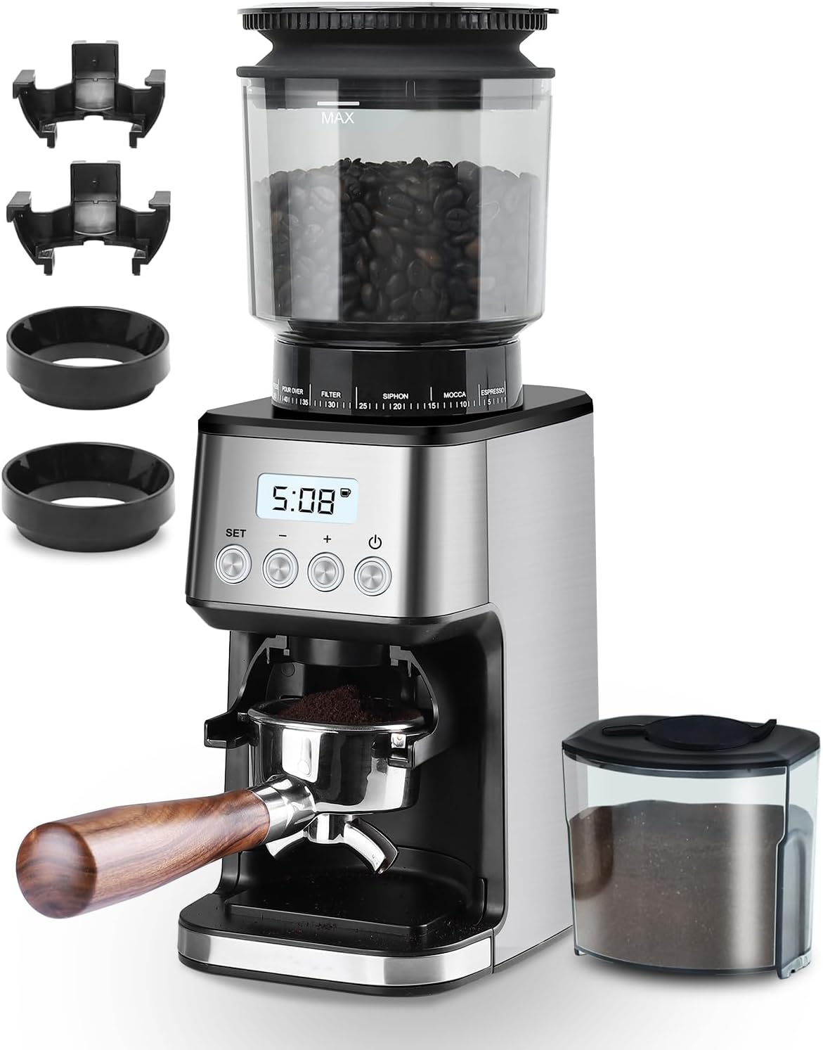 Elektrische Kaffeemühle, Kaffeemühle Mit Edelstahlschlagmesser, Fassungsvermögen 70 G