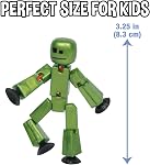 Zing StikBot Paquet double Aubergine métallique & Olive métallique – 2 Figurines d'action collectables posables, Jouet d'animation en stop motion avec ventouse pour enfants de 4 ans et plus.