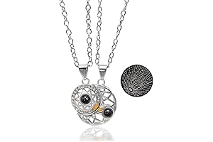 Matching Sun and Moon Couple Necklace Valentine's Day Charms