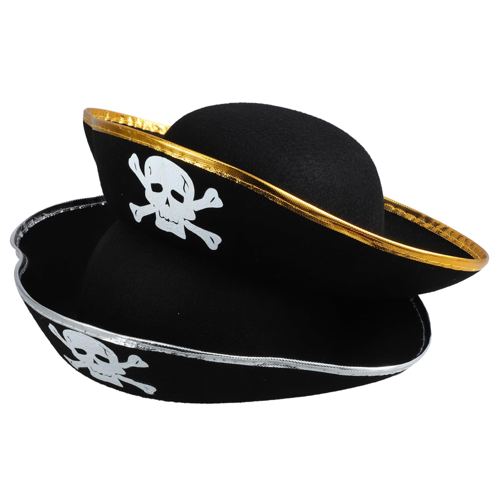 Healeved 6 Pezzi Cappello Pirata Cosplay per Halloween e Carnevale Accessorio Costume con Dorato e Argento Decorazione Festa Tema Pirata per Adulti