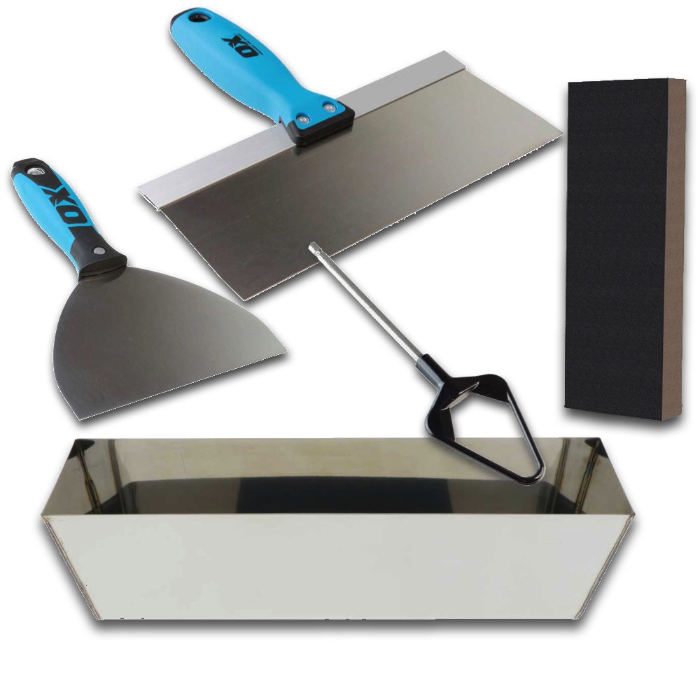 Buy OX Pro Drywall Finishing Tool Set with Stainless Steel Mud Pan
