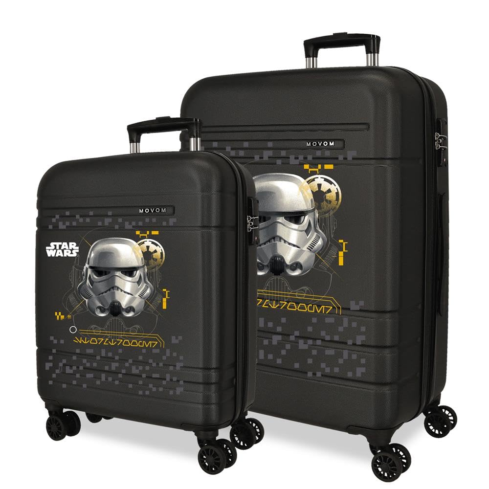 Joumma Star Wars Storm Trooper Suitcase Set Black 55/68 cm Rigid ABS Closure TSA 111L 6.5kg 4 Double Wheels