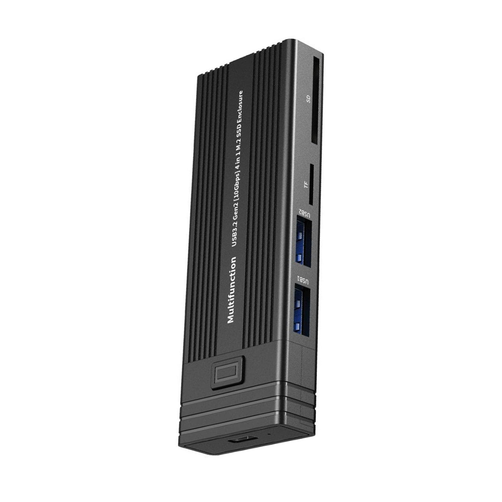Base de disco duro USB C portatil con lector tarjetas y puertos USB 3.1 7
