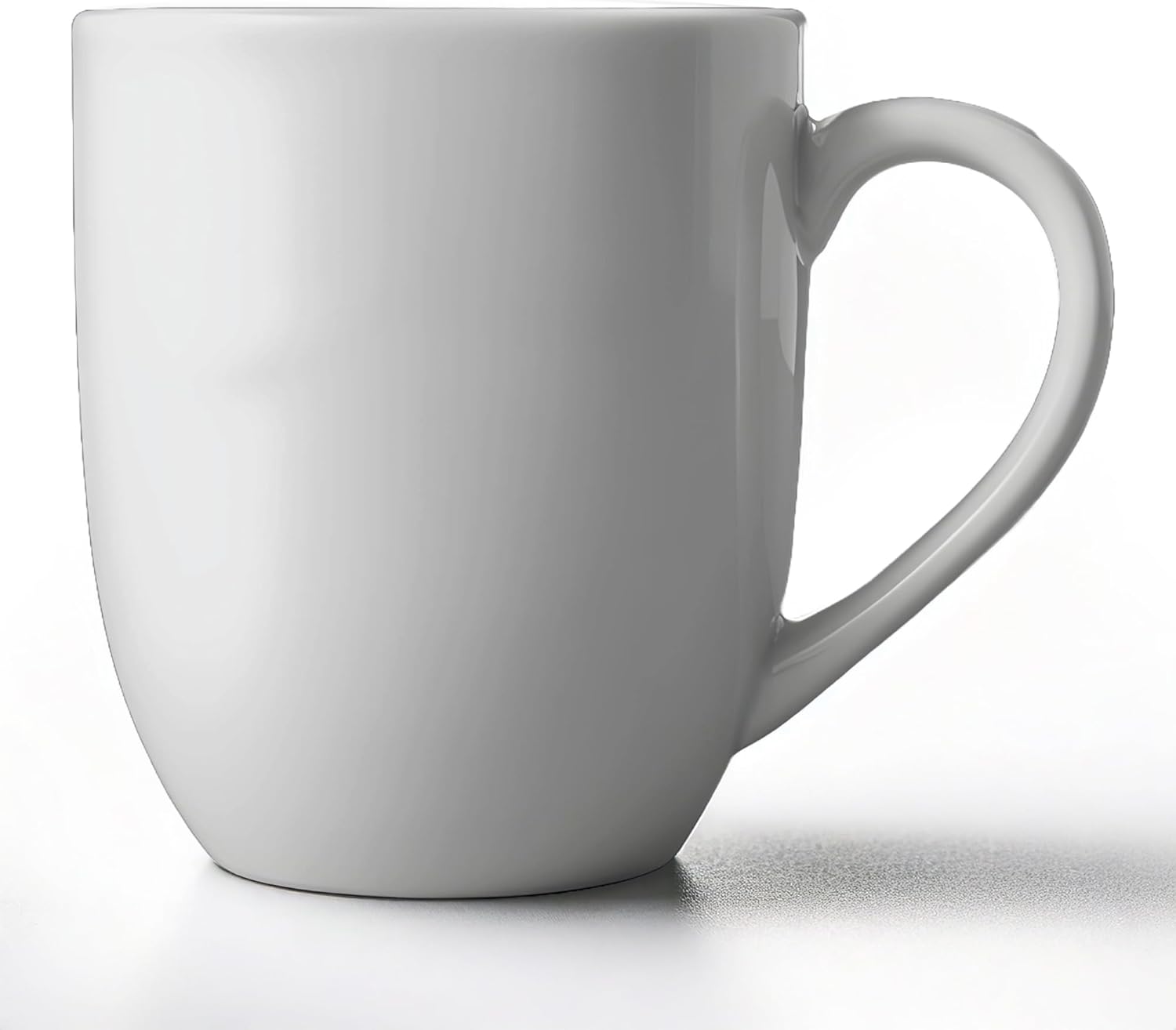 Tuxton China BPM-160A Milano Mug, 16 oz., 3-3/4" Diameter x 4-3/8"H, Microwave and Dishwasher Safe, Oven Proof, Fully Vitrified, DuraTux, Porcelain White, Pack of 24