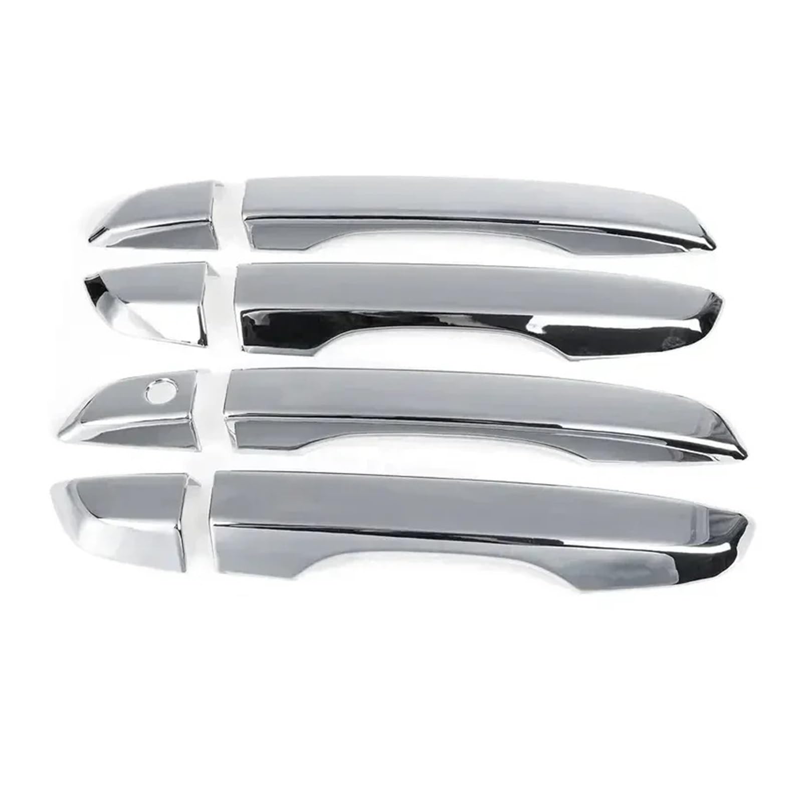 RAGPUKMUAN Car Door Outer Grab Handle for Civic 10th Gen 2016 2017 2018 2019 2020 2021 Car Carbon Fiber Black Exterior Door Handle Moulding Cover Trim(Silver)