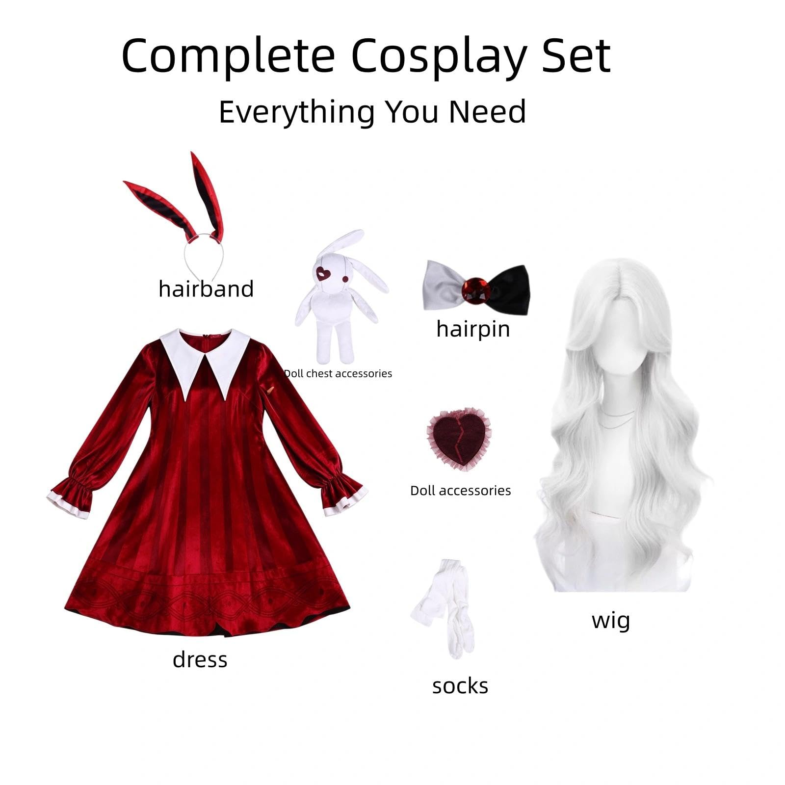 Halloween Kostüm für Erwachsene, Karneval Rollenspiel Cosplay Komplettset – DorothyStil