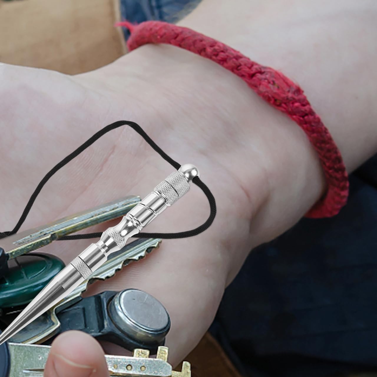 Tofficu 2pcs DIY Knitting Needles Tool: Knotters Tool, Needle Tying Braiding Spikes, DIY Weaving Lacing Stitching Needles and Smoothing Tool for Paracord Leather Ropes Cords Projects