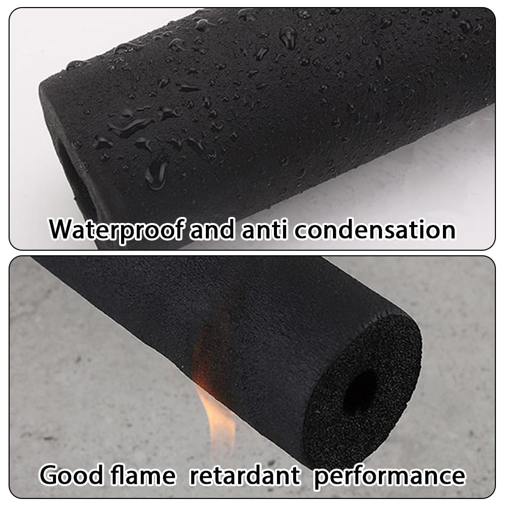 Isolation des tuyaux en caoutchouc, mousse - Diamètre 16 mm, Ø 22 mm, Ø 32 mm, isolation du tuyau 1,8 m, tuyau pour diamètre de tuyau, chauffage, sanitaire, tuyau en cuivre (noir, Ø 32 mm)