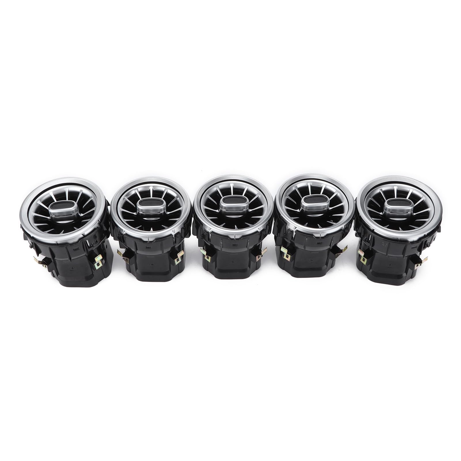 Karlak 5PCS Zestaw Wentylacyjny Air Turbine Air, 64 Kolor LED Ambient Light Wymienca Benz C GLC Klasa W205 2019-2021, z Doskonałym Efektem Dekoracyjnym, Styl Wnętrza Samochodu, Wtyczka
